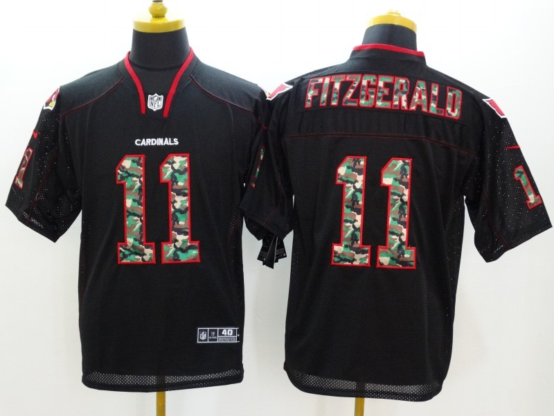 Nike Cardinals 11 Fitzgerald Black Fashion Camo Elite Jerseys