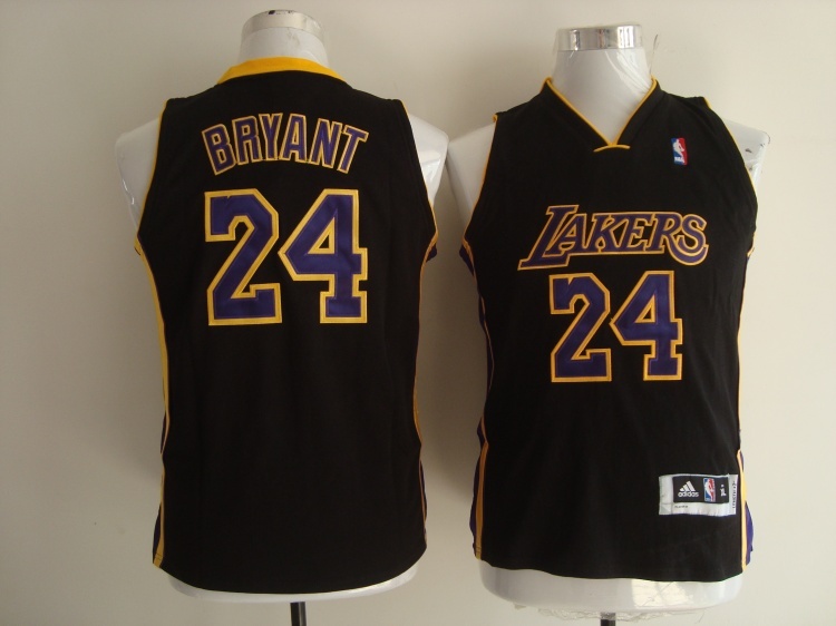 Lakers 24 Bryant Black Youth Jersey
