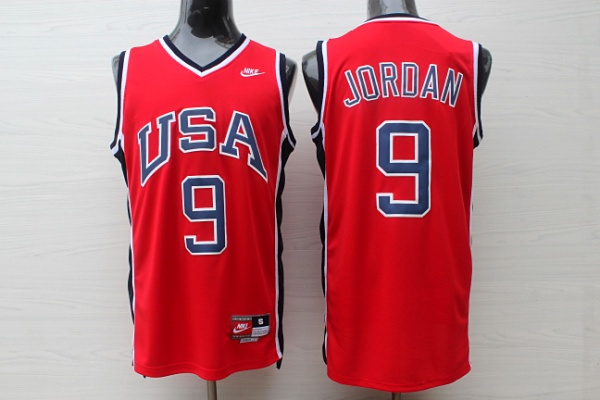 USA Basketball 9 Jordan Red 1984 New Revolution 30 Jersey