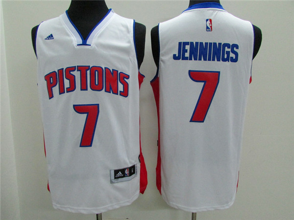Pistons 7 Brandon Jennings White New Revolution 30 Jersey