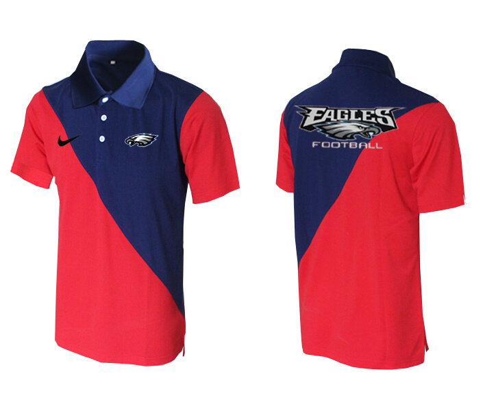 Nike Eagles Blue And Red Polo Shirt