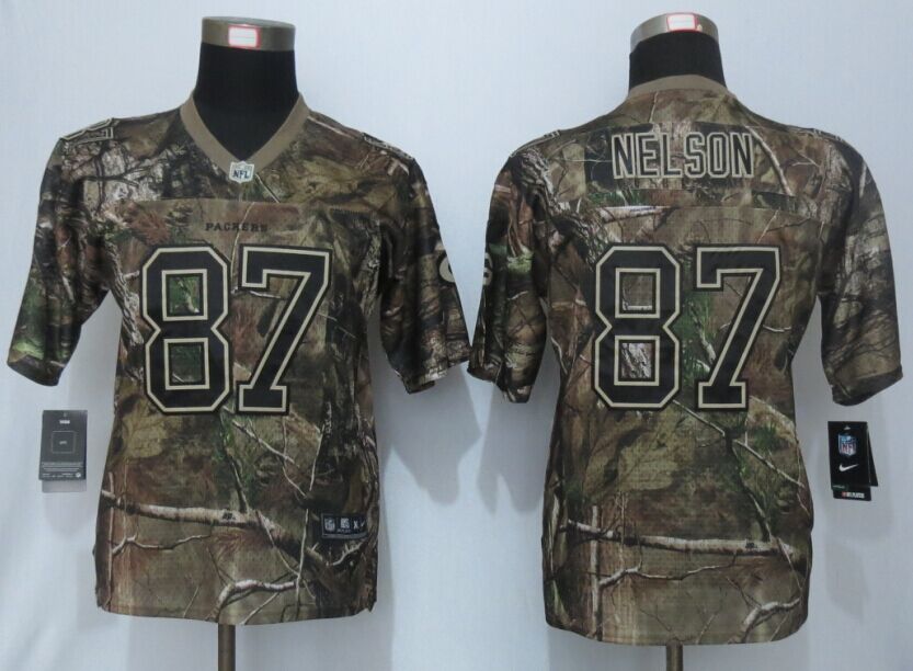Nike Packers 87 Jordy Nelson Camo Youth Jersey