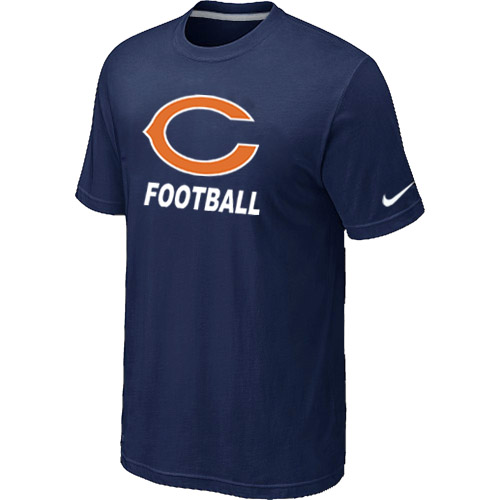 Men's Chicago Bears Nike Facility T Shirt D.Blue2