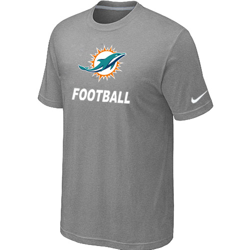 Men's Kansas Miami Dolphins Nike Facility T Shirt Grey