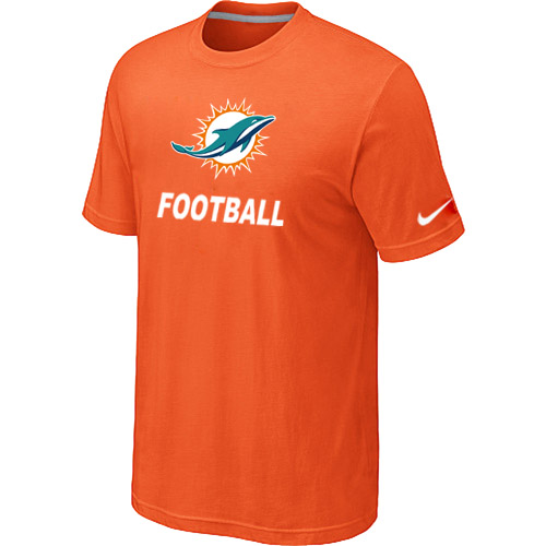 Men's Kansas Miami Dolphins Nike Facility T Shirt Orange