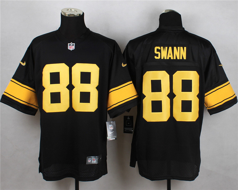 Nike Steelers 88 Lynn Swann Black Pro Line Elite Jersey