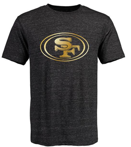 Nike 49ers Black Pro Line Gold Collection Tri-Blend Men's Short Sleeve T-Shirt