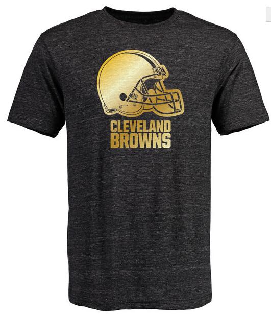 Nike Browns Black Pro Line Gold Collection Tri-Blend Men's Short Sleeve T-Shirt