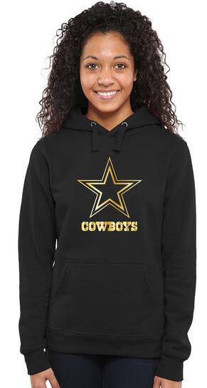 Nike Cowboys Black Pro Line Gold Collection Women Pullover Hoodie