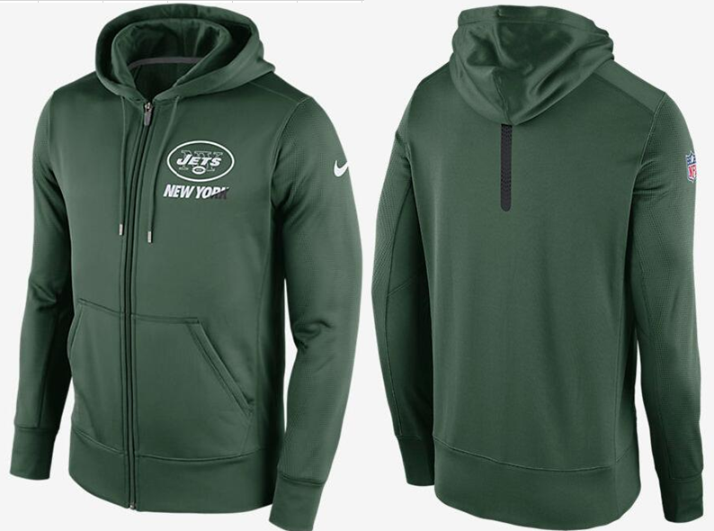 Nike Jets Green Team Logo Full Zip Hoodie