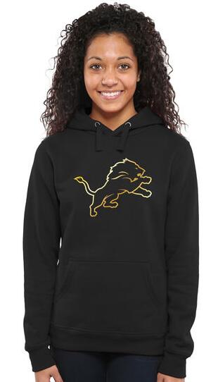 Nike Lions Black Pro Line Gold Collection Women Pullover Hoodie