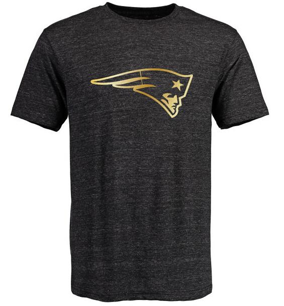 Nike Patriots Black Pro Line Gold Collection Tri-Blend Men's Short Sleeve T-Shirt