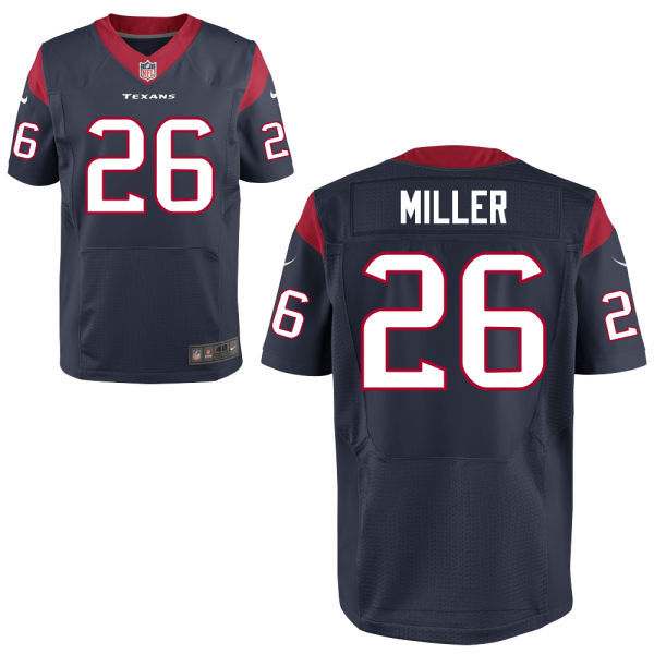 Nike Texans 26 Lamar Miller Blue Elite Jersey
