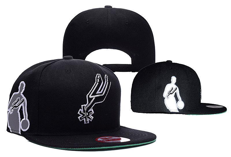 Spurs Black Adjustable Hat YD2