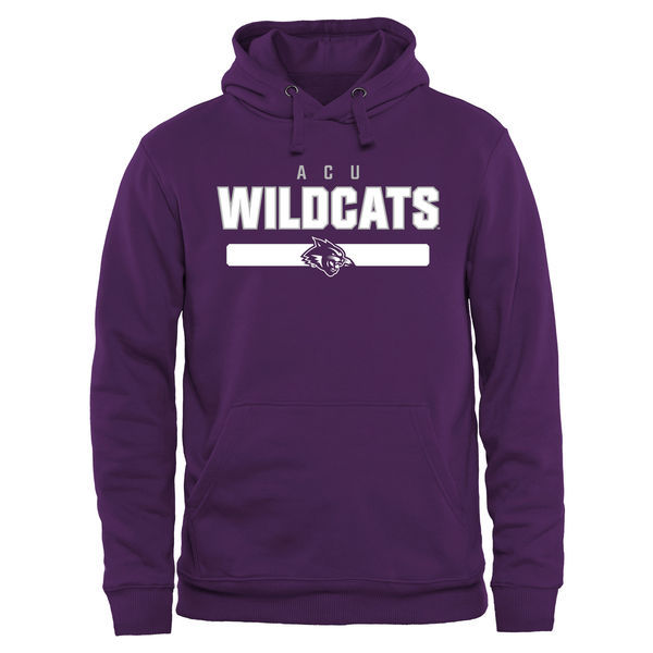 Abilene Christian University Wildcats Team Logo Purple College Pullover Hoodie2