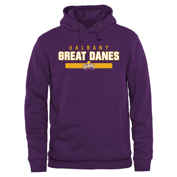 Albany Great Danes Team Logo Purple College Pullover Hoodie