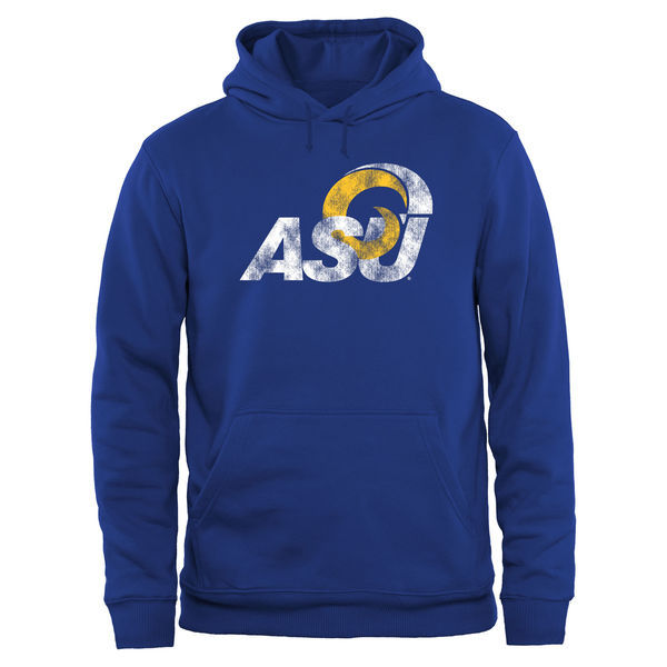 Albany State University Golden Rams Fresh Logo Blue College Pullover Hoodie (1)2