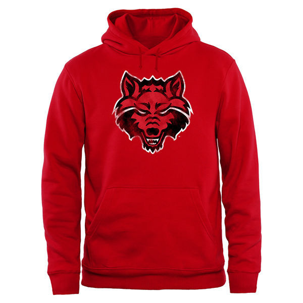 Arkansas State Red Wolves Team Logo Red College Pullover Hoodie