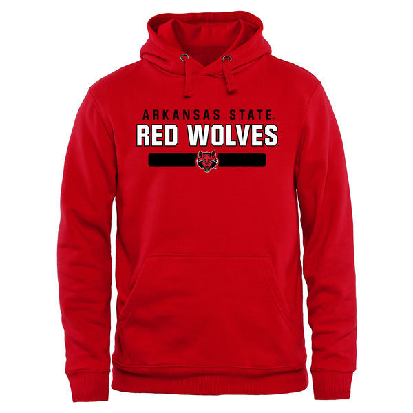 Arkansas State Red Wolves Team Logo Red College Pullover Hoodie5
