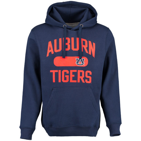 Auburn Tigers Navy Blue Team Logo College Pullover Hoodie3