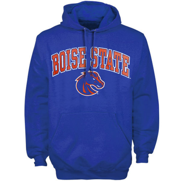 Boise State Broncos Team Logo Blue College Pullover Hoodie3