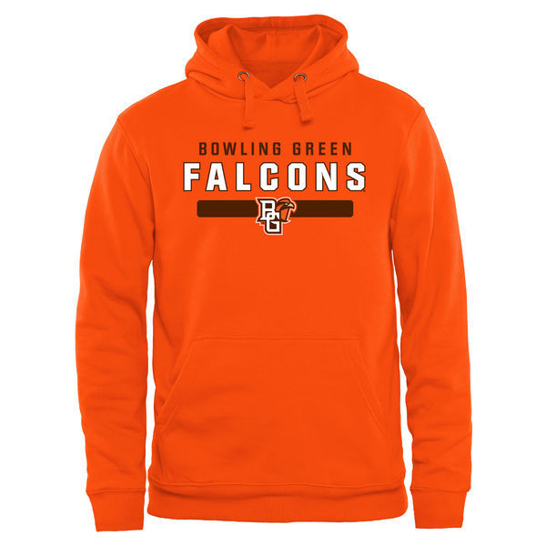 Bowling Green Falcons Team Logo Orange College Pullover Hoodie3