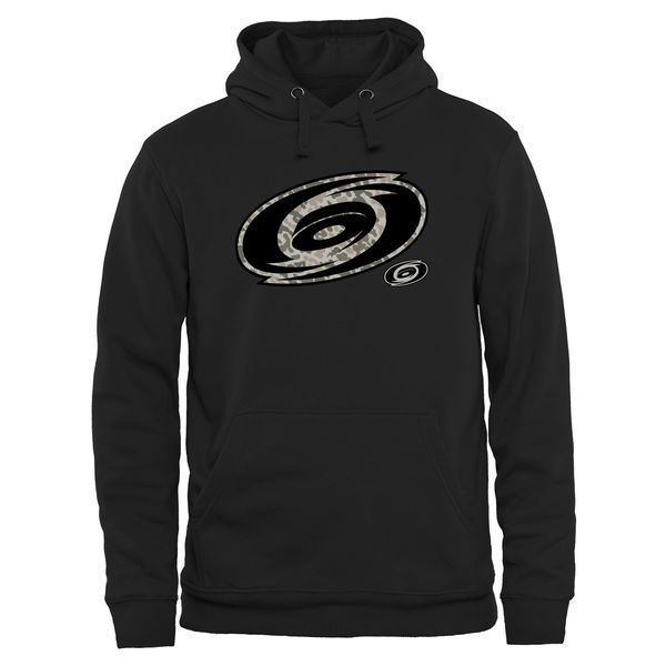 Carolina Hurricanes Black Team Logo Men's Pullover Hoodie