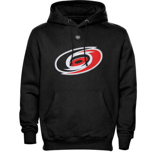 Carolina Hurricanes Black Team Logo Men's Pullover Hoodie04