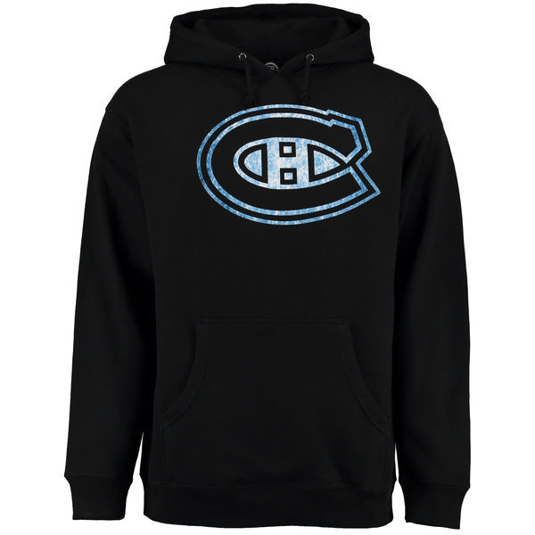 Montreal Canadiens Black Team Logo Men's Pullover Hoodie04