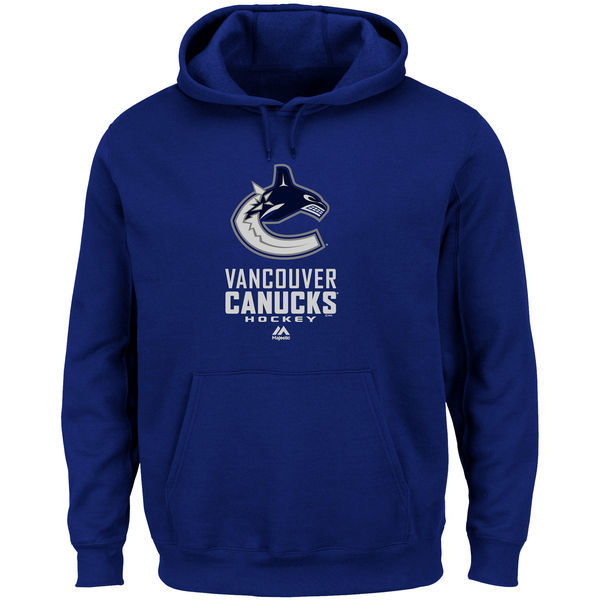 Vancouver Canucks Blue Team Logo Men's Pullover Hoodie