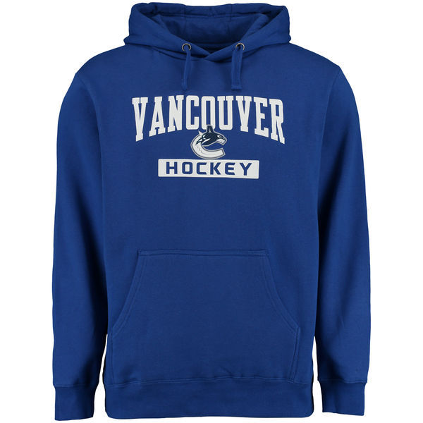 Vancouver Canucks Blue Team Logo Men's Pullover Hoodie03