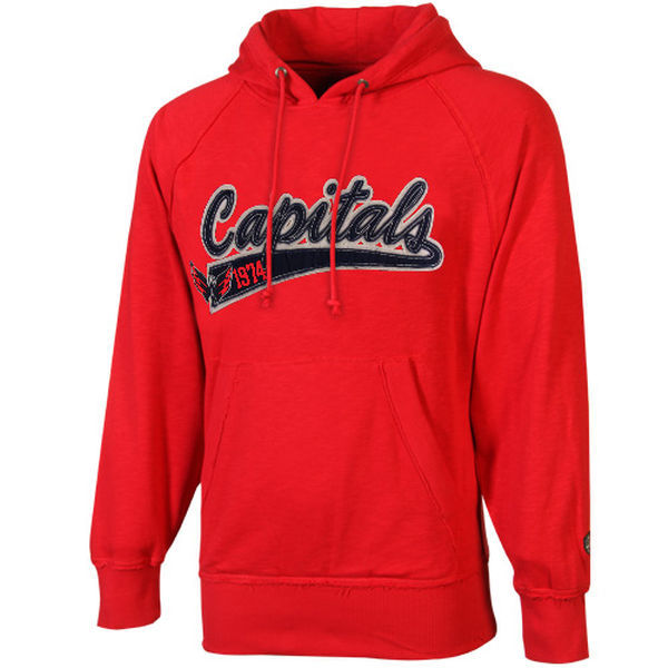 Washington Capitals Red Team Logo Men's Pullover Hoodie