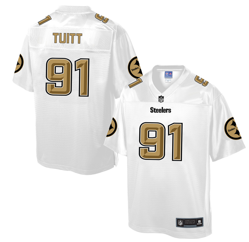 Nike Steelers 91 Stephon Tuitt White Pro Line Elite Jersey