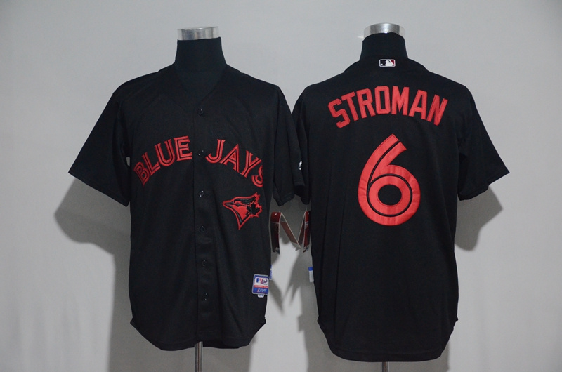 Blue Jays 6 Marcus Stroman Black Cool Base Jersey
