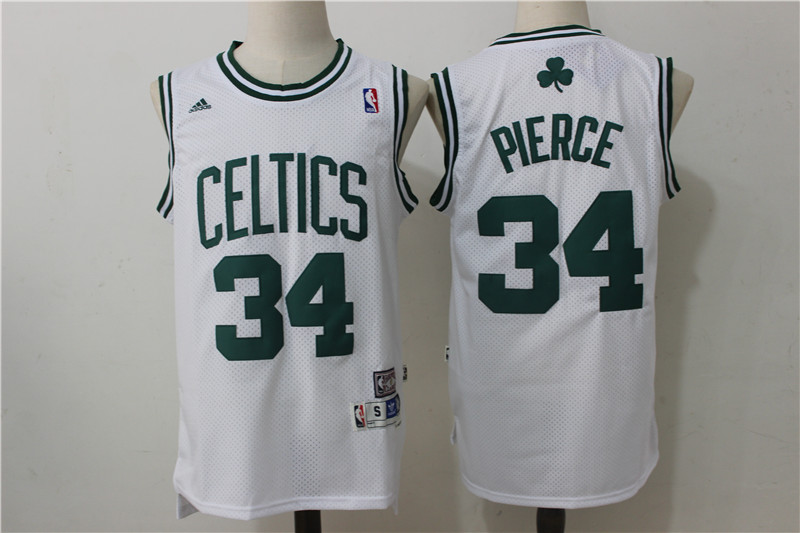 Celtics 34 Paul Pierce White Hardwood Classics Swingman Jersey