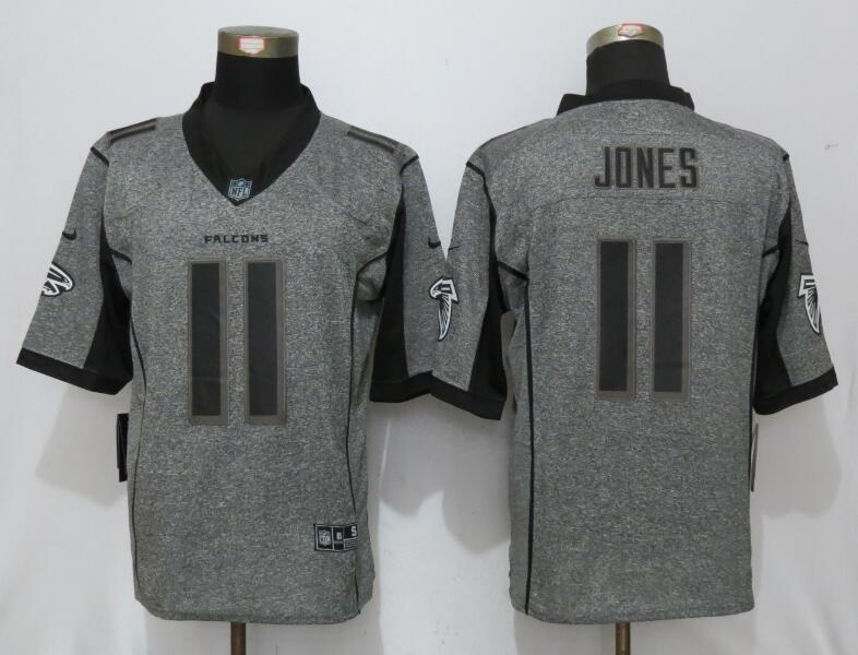 Nike Falcons 11 Julio Jones Gray Gridiron Gray Limited Jersey