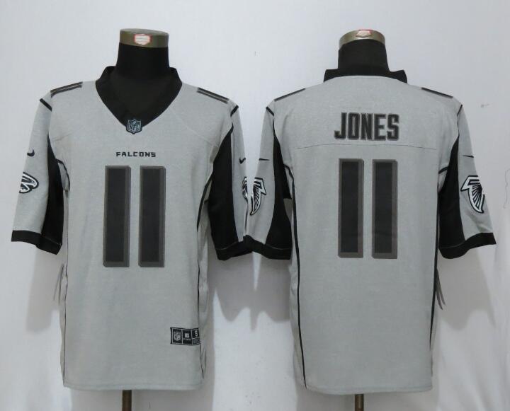Nike Falcons 11 Julio Jones Gray Gridiron II Limited Jersey