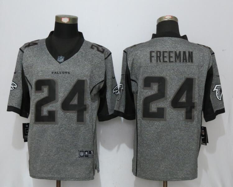 Nike Falcons 24 Devonta Freeman Gray Gridiron Gray Limited Jersey