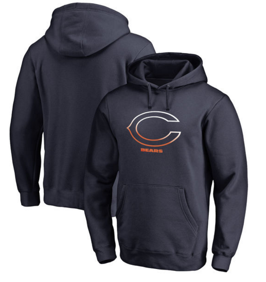 Chicago Bears Pro Line by Fanatics Branded Gradient Logo Pullover Hoodie Navy