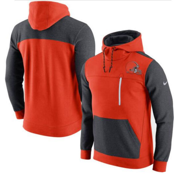 Cleveland Browns Nike AV15 Fleece Pullover Hoodie Orange