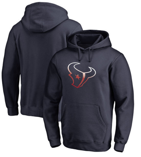 Houston Texans Pro Line by Fanatics Branded Gradient Logo Pullover Hoodie Navy
