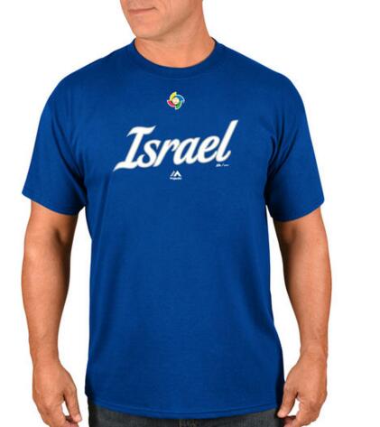 Israel Baseball Majestic 2017 World Baseball Classic Wordmark T-Shirt Royal