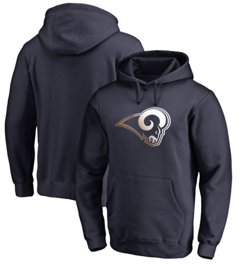 Los Angeles Rams Pro Line by Fanatics Branded Gradient Logo Pullover Hoodie Navy
