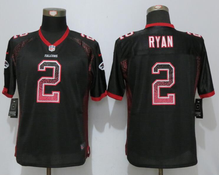 Nike Falcons 2 Matt Ryan Black Women Drift Fashion Jersey