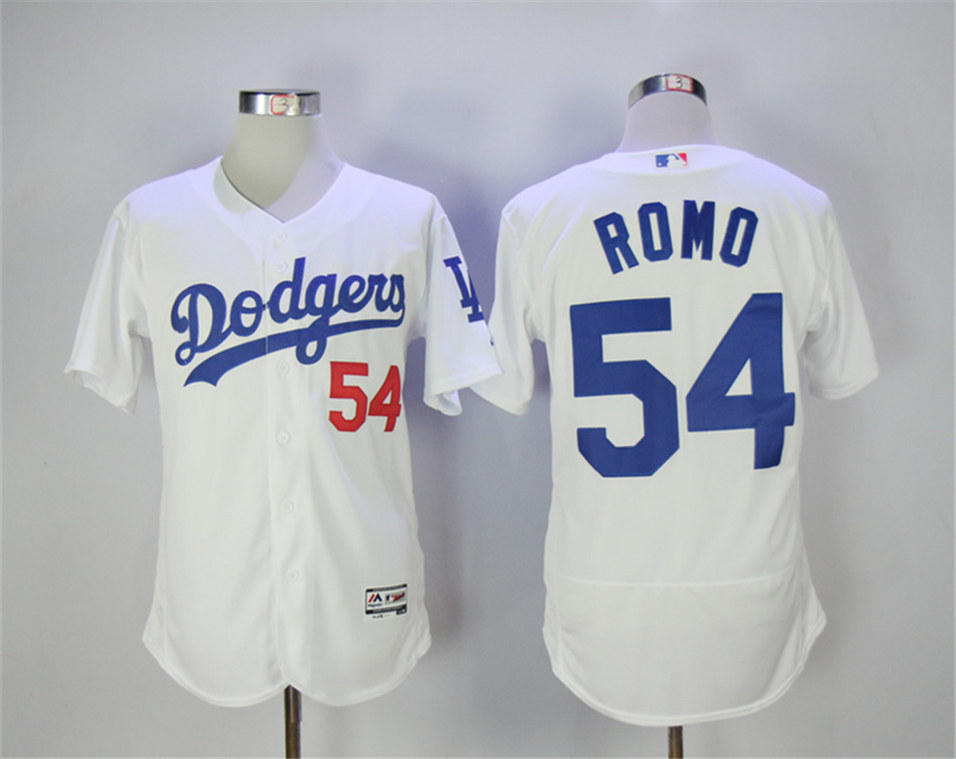 Dodgers 54 Sergio Romo White Flexbase Jersey