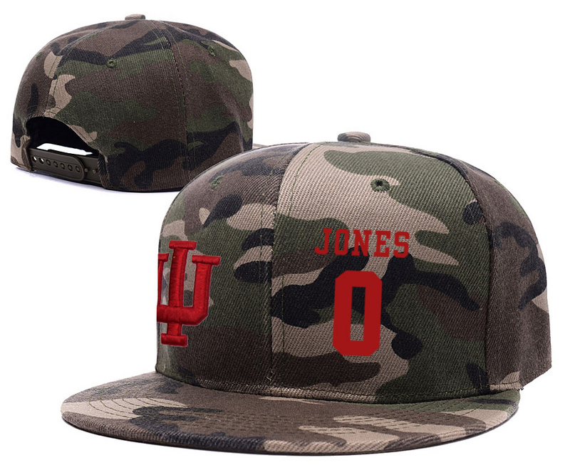 Indiana Hoosiers 0 Curtis Jones Camo College Basketball Adjustable Hat