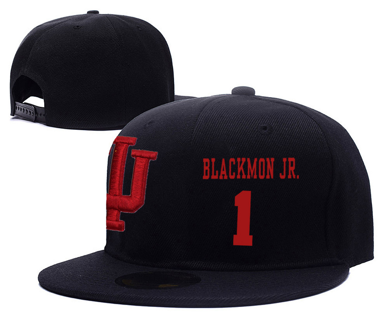 Indiana Hoosiers 1 James Blackmon Jr. Black College Basketball Adjustable Hat