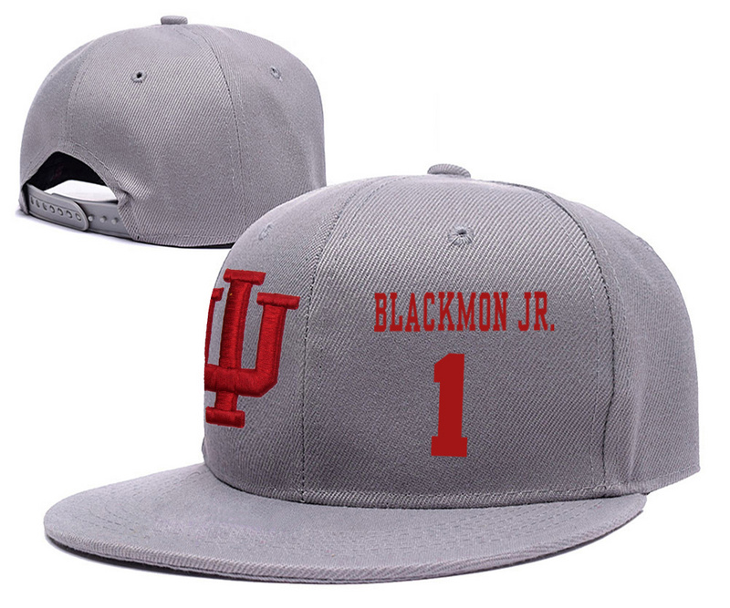 Indiana Hoosiers 1 James Blackmon Jr. Gray College Basketball Adjustable Hat