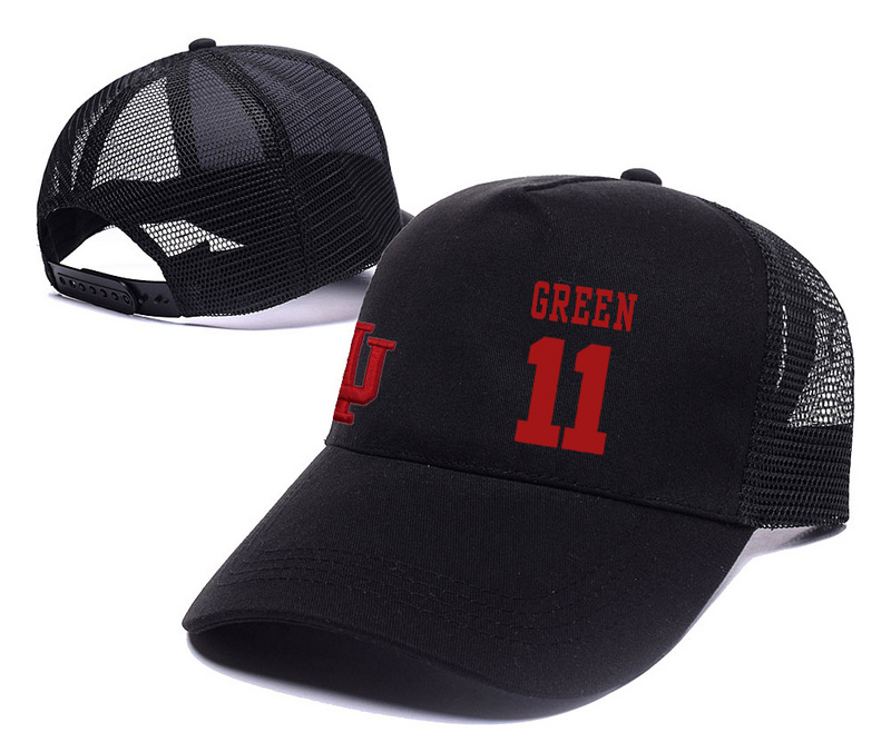 Indiana Hoosiers 11 Devonte Green Black Mesh College Basketball Adjustable Hat