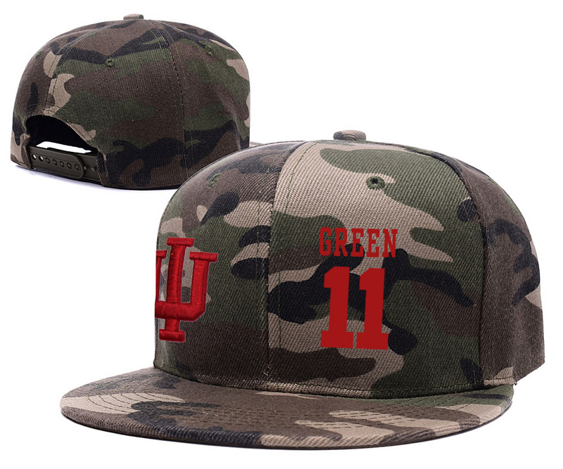 Indiana Hoosiers 11 Devonte Green Camo College Basketball Adjustable Hat